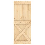 vidaXL Ușă glisantă cu set de feronerie 85x210 cm, lemn masiv de pin vidaXL Ușă glisantă cu set de feronerie 85x210 cm, lemn masiv de pin