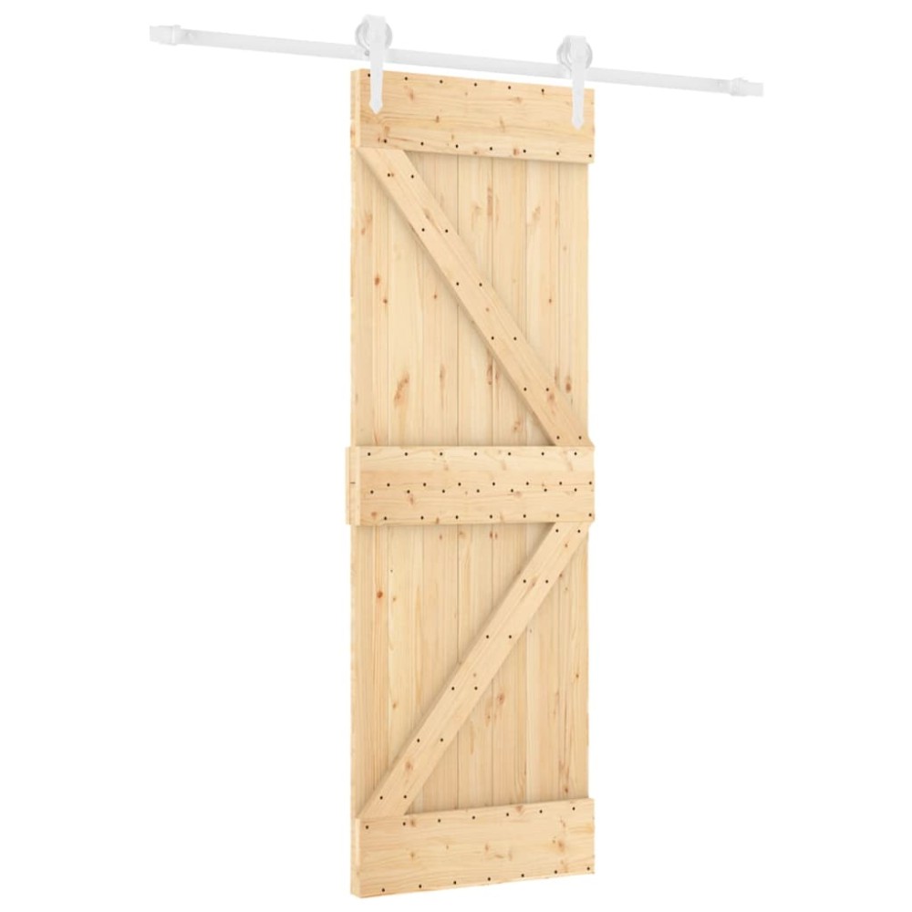 vidaXL Ușă glisantă cu set de feronerie 70x210 cm, lemn masiv de pin