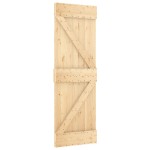 vidaXL Ușă glisantă cu set de feronerie 70x210 cm, lemn masiv de pin vidaXL Ușă glisantă cu set de feronerie 70x210 cm, lemn masiv de pin