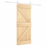 vidaXL Ușă glisantă cu set de feronerie 80x210 cm, lemn masiv de pin vidaXL Ușă glisantă cu set de feronerie 80x210 cm, lemn masiv de pin