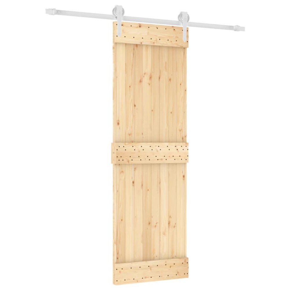 vidaXL Ușă glisantă cu set de feronerie 70x210 cm, lemn masiv de pin
