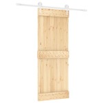 vidaXL Ușă glisantă cu set de feronerie 80x210 cm, lemn masiv de pin vidaXL Ușă glisantă cu set de feronerie 80x210 cm, lemn masiv de pin