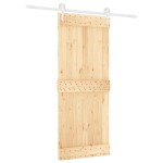 vidaXL Ușă glisantă cu set de feronerie 85x210 cm, lemn masiv de pin vidaXL Ușă glisantă cu set de feronerie 85x210 cm, lemn masiv de pin