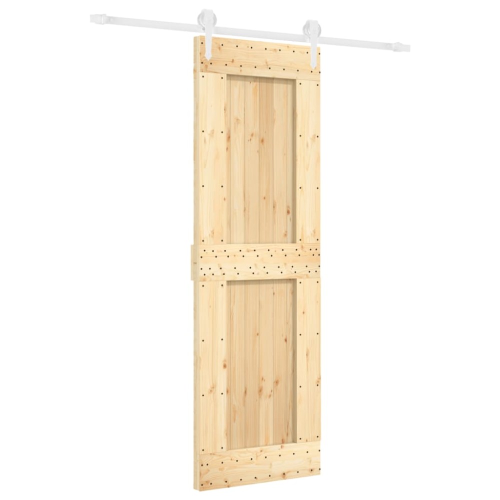 vidaXL Ușă glisantă cu set de feronerie 70x210 cm, lemn masiv de pin