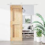 vidaXL Ușă glisantă cu set de feronerie 70x210 cm, lemn masiv de pin vidaXL Ușă glisantă cu set de feronerie 70x210 cm, lemn masiv de pin