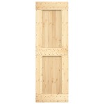 vidaXL Ușă glisantă cu set de feronerie 70x210 cm, lemn masiv de pin vidaXL Ușă glisantă cu set de feronerie 70x210 cm, lemn masiv de pin