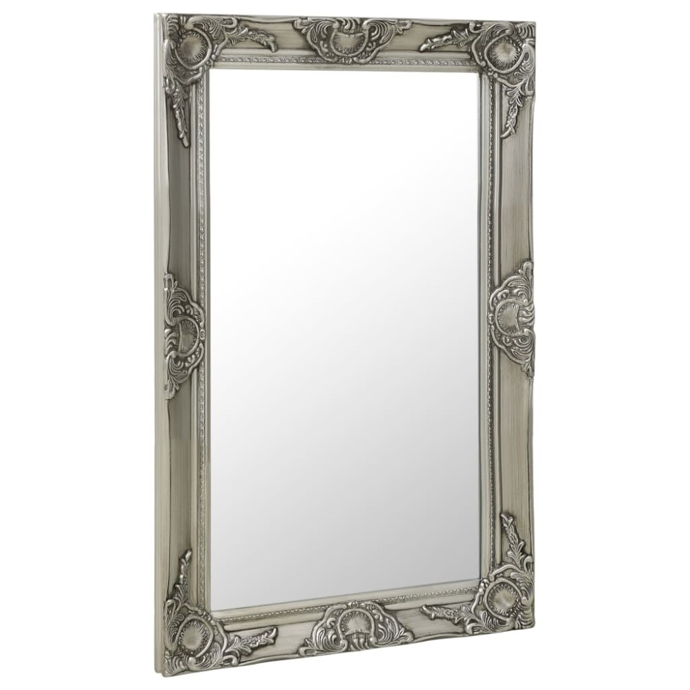 vidaXL Oglindă de perete în stil baroc, argintiu, 50 x 80 cm