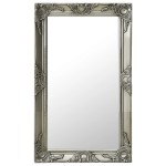 vidaXL Oglindă de perete în stil baroc, argintiu, 50 x 80 cm vidaXL Oglindă de perete în stil baroc, argintiu, 50 x 80 cm