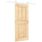 vidaXL Ușă glisantă cu set de feronerie 85x210 cm, lemn masiv de pin vidaXL Ușă glisantă cu set de feronerie 85x210 cm, lemn masiv de pin