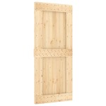 vidaXL Ușă glisantă cu set feronerie, 90x210 cm, lemn masiv de pin vidaXL Ușă glisantă cu set feronerie, 90x210 cm, lemn masiv de pin