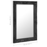 vidaXL Oglindă de perete în stil baroc, negru, 50 x 80 cm vidaXL Oglindă de perete în stil baroc, negru, 50 x 80 cm