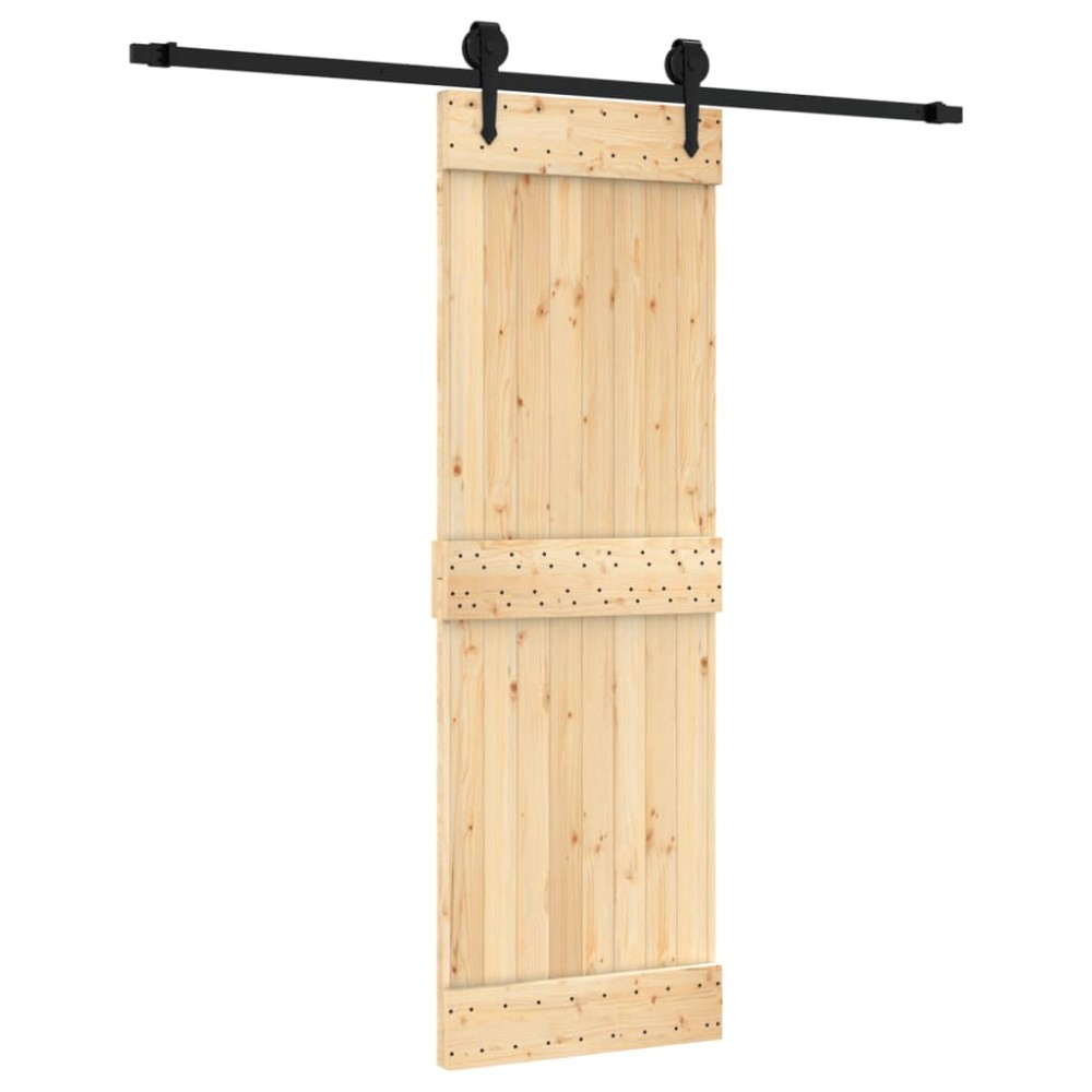 vidaXL Ușă glisantă cu set de feronerie 70x210 cm, lemn masiv de pin