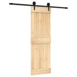 vidaXL Ușă glisantă cu set de feronerie 70x210 cm, lemn masiv de pin vidaXL Ușă glisantă cu set de feronerie 70x210 cm, lemn masiv de pin