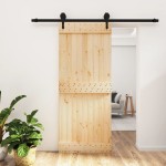 vidaXL Ușă glisantă cu set de feronerie 85x210 cm, lemn masiv de pin vidaXL Ușă glisantă cu set de feronerie 85x210 cm, lemn masiv de pin