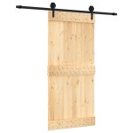 vidaXL Ușă glisantă cu set de feronerie 95x210 cm, lemn masiv de pin