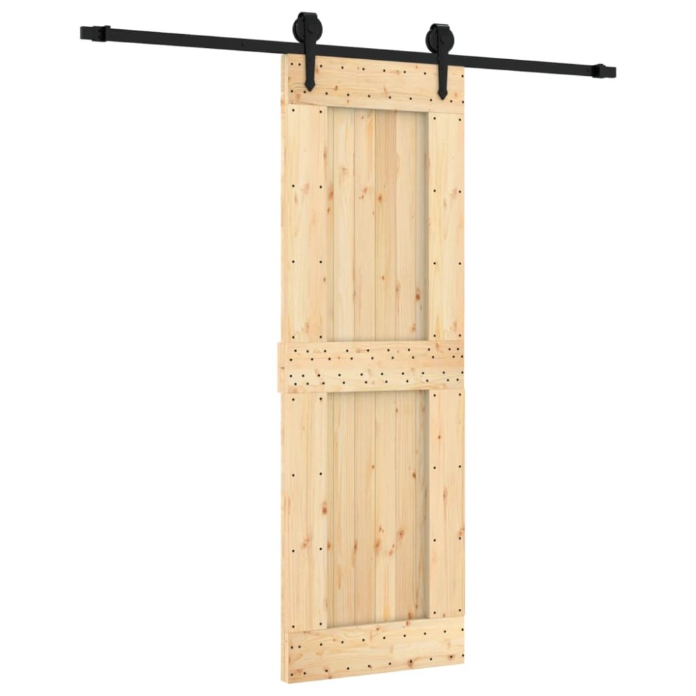 vidaXL Ușă glisantă cu set de feronerie 70x210 cm, lemn masiv de pin