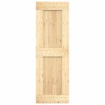 vidaXL Ușă glisantă cu set de feronerie 70x210 cm, lemn masiv de pin vidaXL Ușă glisantă cu set de feronerie 70x210 cm, lemn masiv de pin