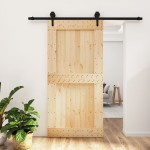 vidaXL Ușă glisantă cu set feronerie, 100x210 cm, lemn masiv de pin vidaXL Ușă glisantă cu set feronerie, 100x210 cm, lemn masiv de pin