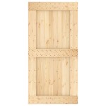 vidaXL Ușă glisantă cu set feronerie, 100x210 cm, lemn masiv de pin vidaXL Ușă glisantă cu set feronerie, 100x210 cm, lemn masiv de pin