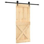 vidaXL Ușă glisantă cu set de feronerie 85x210 cm, lemn masiv de pin vidaXL Ușă glisantă cu set de feronerie 85x210 cm, lemn masiv de pin