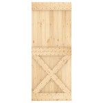 vidaXL Ușă glisantă cu set de feronerie 85x210 cm, lemn masiv de pin vidaXL Ușă glisantă cu set de feronerie 85x210 cm, lemn masiv de pin