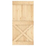 vidaXL Ușă glisantă cu set feronerie, 100x210 cm, lemn masiv de pin vidaXL Ușă glisantă cu set feronerie, 100x210 cm, lemn masiv de pin