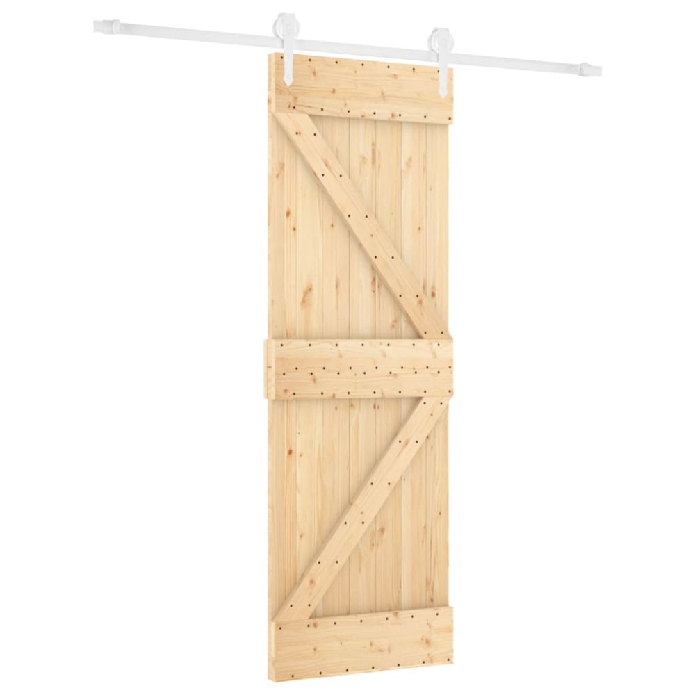 vidaXL Ușă glisantă cu set de feronerie 70x210 cm, lemn masiv de pin