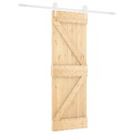 vidaXL Ușă glisantă cu set de feronerie 70x210 cm, lemn masiv de pin vidaXL Ușă glisantă cu set de feronerie 70x210 cm, lemn masiv de pin