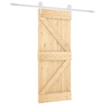 vidaXL Ușă glisantă cu set de feronerie 85x210 cm, lemn masiv de pin vidaXL Ușă glisantă cu set de feronerie 85x210 cm, lemn masiv de pin