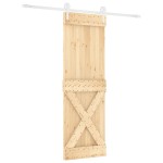 vidaXL Ușă glisantă cu set de feronerie 80x210 cm, lemn masiv de pin vidaXL Ușă glisantă cu set de feronerie 80x210 cm, lemn masiv de pin
