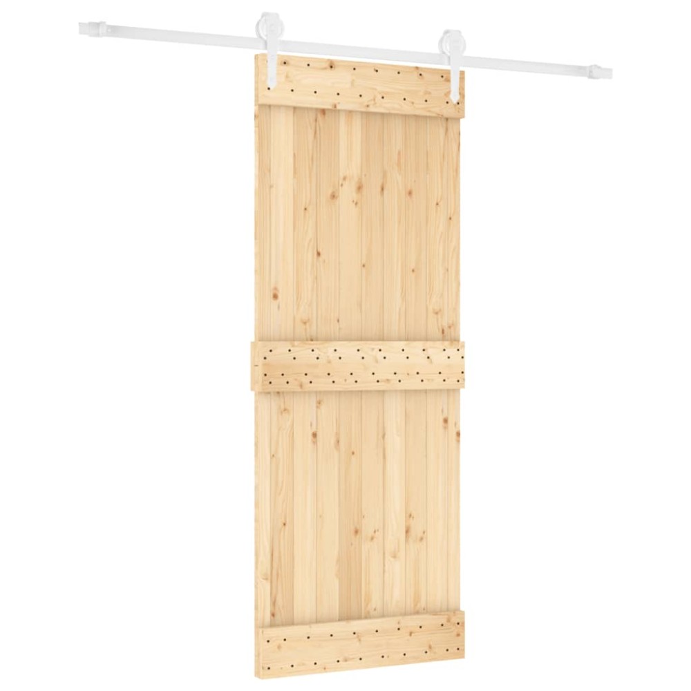 vidaXL Ușă glisantă cu set de feronerie 80x210 cm, lemn masiv de pin