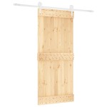 vidaXL Ușă glisantă cu set feronerie, 90x210 cm, lemn masiv de pin vidaXL Ușă glisantă cu set feronerie, 90x210 cm, lemn masiv de pin