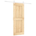 vidaXL Ușă glisantă cu set de feronerie 80x210 cm, lemn masiv de pin vidaXL Ușă glisantă cu set de feronerie 80x210 cm, lemn masiv de pin
