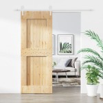 vidaXL Ușă glisantă cu set de feronerie 80x210 cm, lemn masiv de pin vidaXL Ușă glisantă cu set de feronerie 80x210 cm, lemn masiv de pin