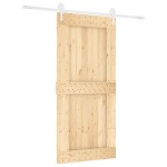 vidaXL Ușă glisantă cu set de feronerie 95x210 cm, lemn masiv de pin