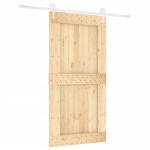 vidaXL Ușă glisantă cu set feronerie, 100x210 cm, lemn masiv de pin vidaXL Ușă glisantă cu set feronerie, 100x210 cm, lemn masiv de pin