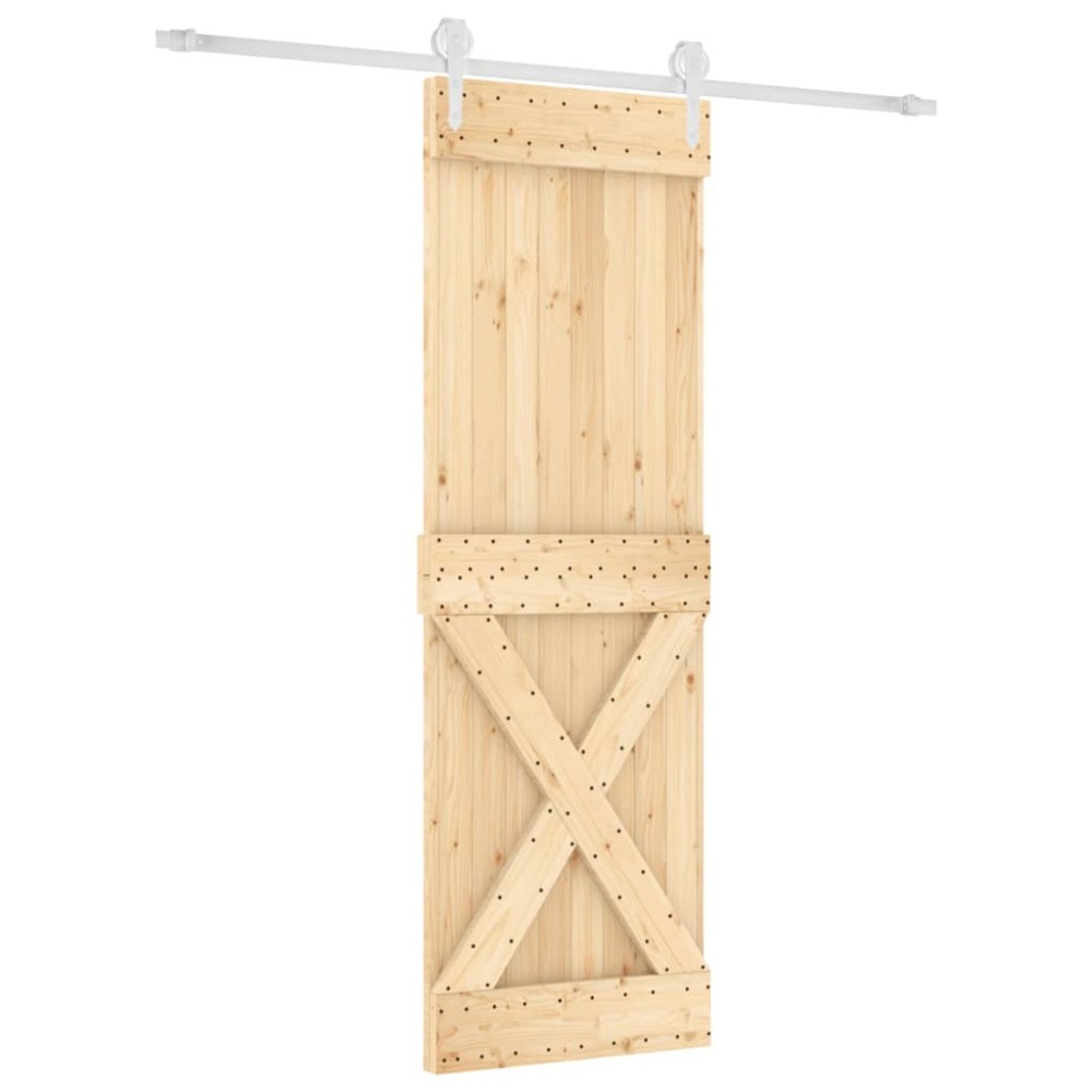 vidaXL Ușă glisantă cu set de feronerie 70x210 cm, lemn masiv de pin