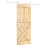 vidaXL Ușă glisantă cu set de feronerie 85x210 cm, lemn masiv de pin vidaXL Ușă glisantă cu set de feronerie 85x210 cm, lemn masiv de pin