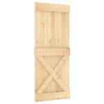 vidaXL Ușă glisantă cu set de feronerie 85x210 cm, lemn masiv de pin vidaXL Ușă glisantă cu set de feronerie 85x210 cm, lemn masiv de pin
