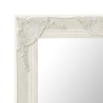 vidaXL Oglindă de perete în stil baroc, alb, 60 x 40 cm vidaXL Oglindă de perete în stil baroc, alb, 60 x 40 cm