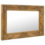 vidaXL Oglindă de perete în stil baroc, auriu, 60 x 40 cm vidaXL Oglindă de perete în stil baroc, auriu, 60 x 40 cm