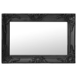 vidaXL Oglindă de perete în stil baroc, negru, 60 x 40 cm vidaXL Oglindă de perete în stil baroc, negru, 60 x 40 cm