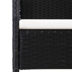 vidaXL Set mobilier de grădină, 9 piese, negru, poliratan și oțel vidaXL Set mobilier de grădină, 9 piese, negru, poliratan și oțel