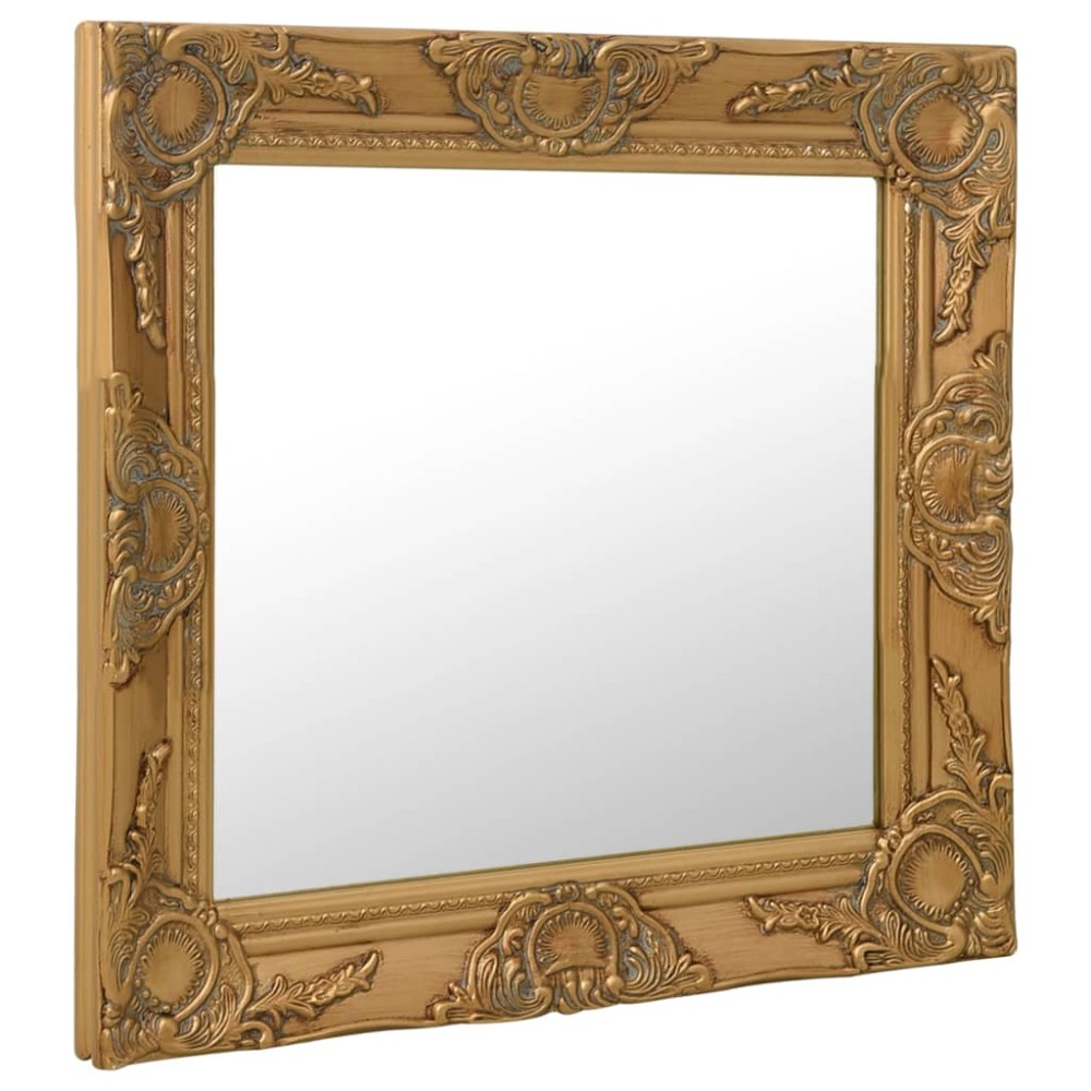 vidaXL Oglindă de perete în stil baroc, auriu, 60 x 60 cm