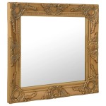 vidaXL Oglindă de perete în stil baroc, auriu, 60 x 60 cm vidaXL Oglindă de perete în stil baroc, auriu, 60 x 60 cm