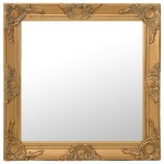 vidaXL Oglindă de perete în stil baroc, auriu, 60 x 60 cm vidaXL Oglindă de perete în stil baroc, auriu, 60 x 60 cm
