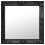 vidaXL Oglindă de perete în stil baroc, negru, 60 x 60 cm vidaXL Oglindă de perete în stil baroc, negru, 60 x 60 cm