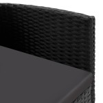 vidaXL Set mobilier de grădină, 9 piese, negru, poliratan și oțel vidaXL Set mobilier de grădină, 9 piese, negru, poliratan și oțel