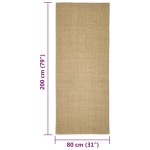 vidaXL Covor din sisal pentru ansamblu de zgâriat, 80x200 cm vidaXL Covor din sisal pentru ansamblu de zgâriat, 80x200 cm