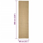 vidaXL Covor din sisal pentru ansamblu de zgâriat, 80x300 cm